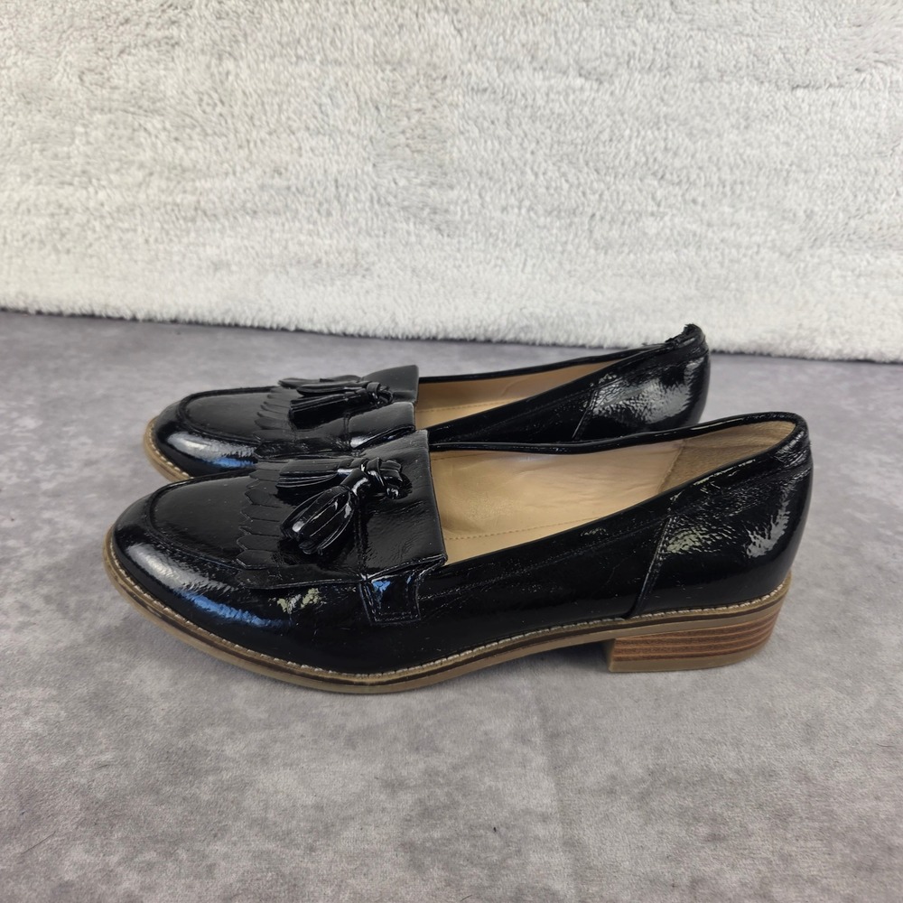 Limelight Kiltie Black Patent Tassel Loafers Womens 9 Classic Preppy Shoes